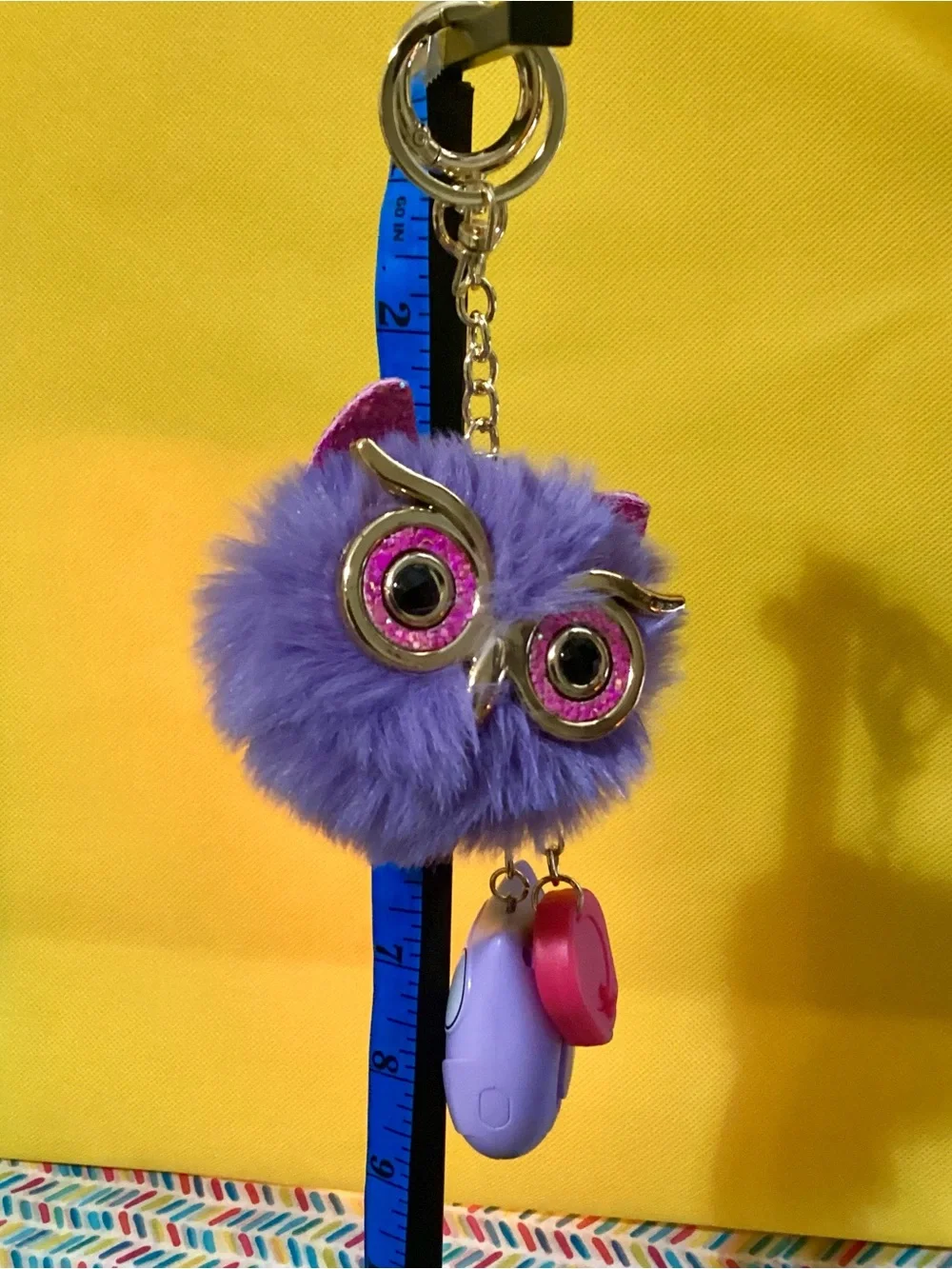 NWOT - Backpack Charms ! LED Flashlight & Alarm included!! Pur Owl Alm